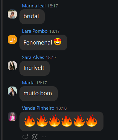 Reação ao vivo durante a imersão 1