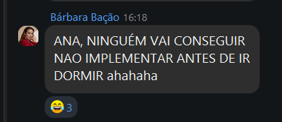 Reação ao vivo durante a imersão 4