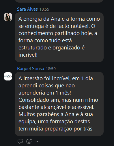 Reação ao vivo durante a imersão 6